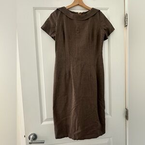Vintage Late 50s Elegant Brown Women's Dress